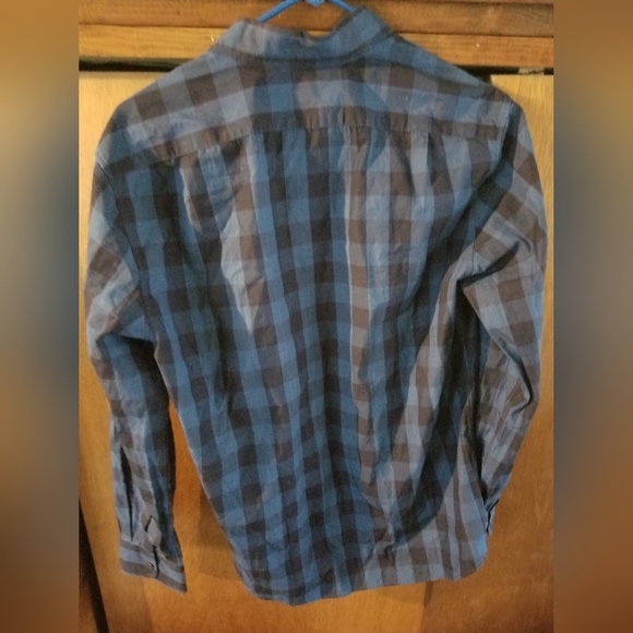 J. Crew slim indigo cotton shirt gingham size medium NWOT - Picture 4 of 4